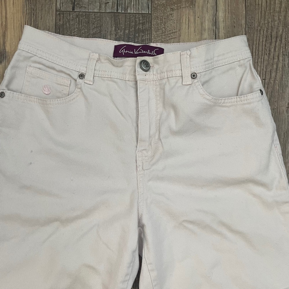 Gloria Vanderbilt Womens Size 6 Short Lt Pink Straight Leg Jeans Made in Egypt